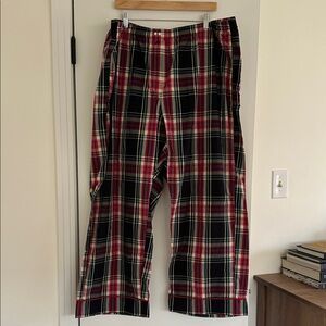 J. Crew Women's Plaid Pajama Pants - Red and Black